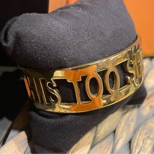 Rustic Cuff Gold Set of two bracelets